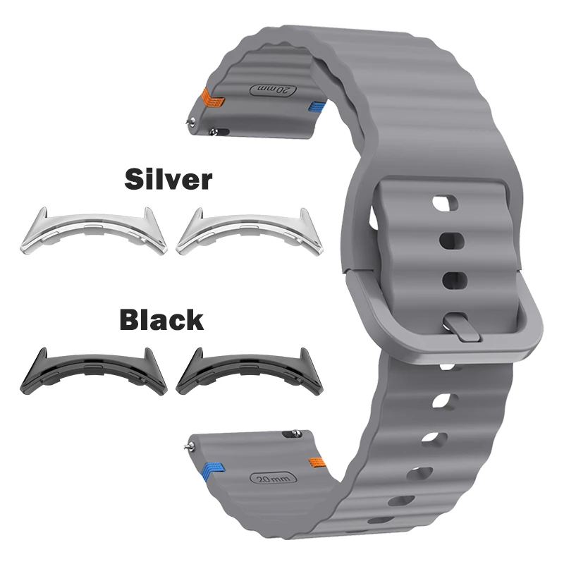 Versatile 22mm Soft Silicone Watch Band