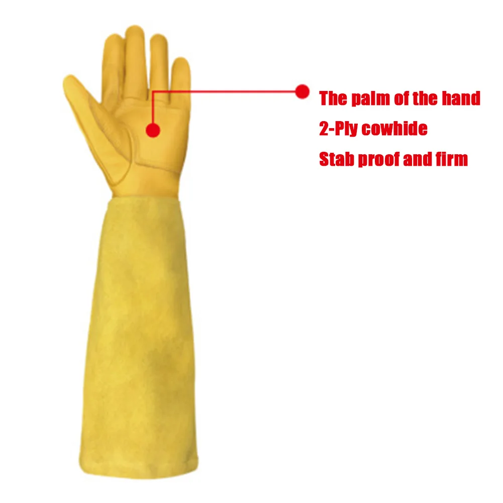 Description Picture 4 of item1 pair Long Gardening Gloves Rose Pruning Gloves Thorn Proof Garden Gloves with Long Forearm Protection Gauntlets M/L/XL TB Sale