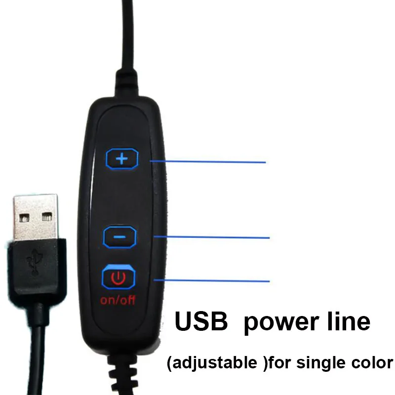DC 5V LED Dimmer USB Port Power Supply Line Dimming Color-matching Extension Cable With ON OFF Switch Adapter For LED Light Bulb led dimmer switch led dimmer controller smart dimmer switch led string dimmer