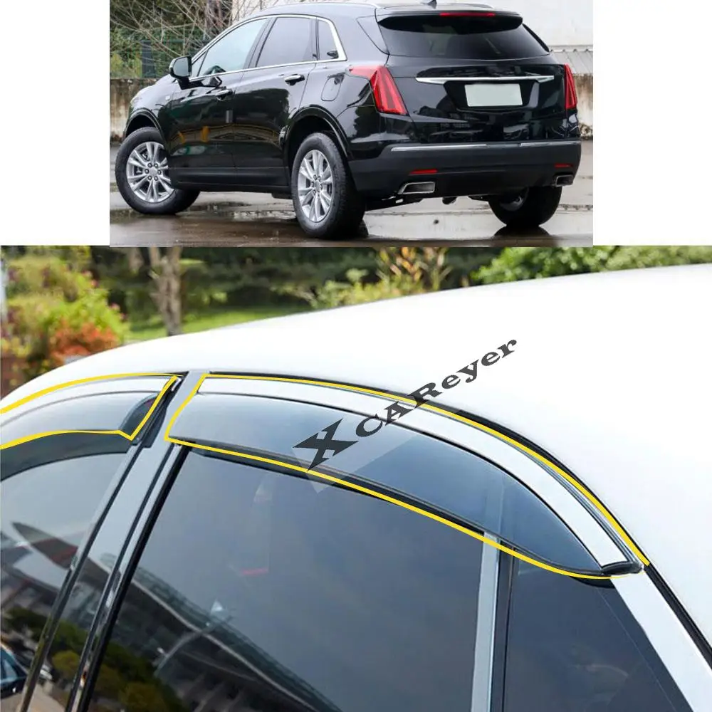 For Cadillac Xt5 2016 2017 2018 2019 2020 2021 2022 Car Body Styling Sticker Plastic Window Glass Wind Visor Rain/Sun Guard Vent