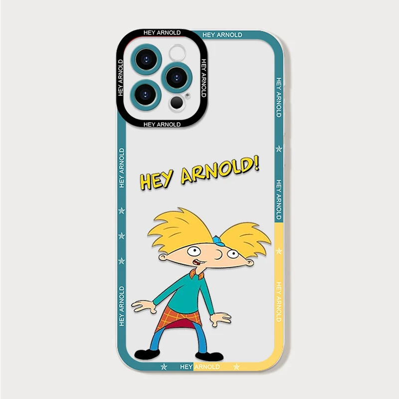 Hey A_Arnolds Cartoon Couple Clear Phone Case