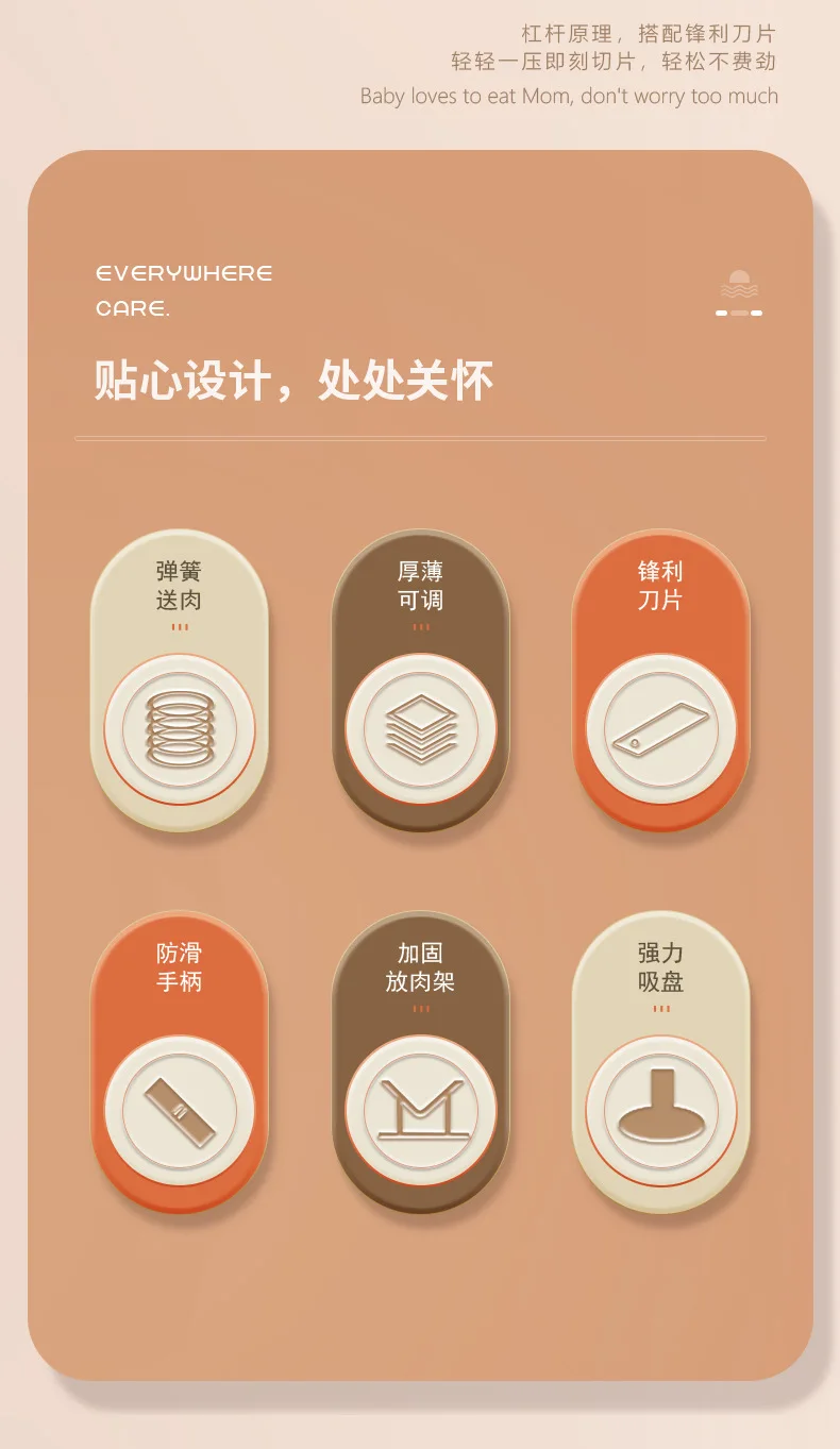 Description Picture 5 of itemhousehold fat beef and mutton roll slicer, commercial manual meat cutter, multi-functional meat cutting artifact