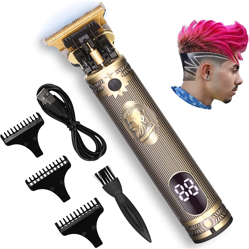

Metal Body LCD Original T9 Hair Trimmer 1200mAh Battery 7500 RPM New in Electric Brushes for Hair Men's Electric Shaver Barber