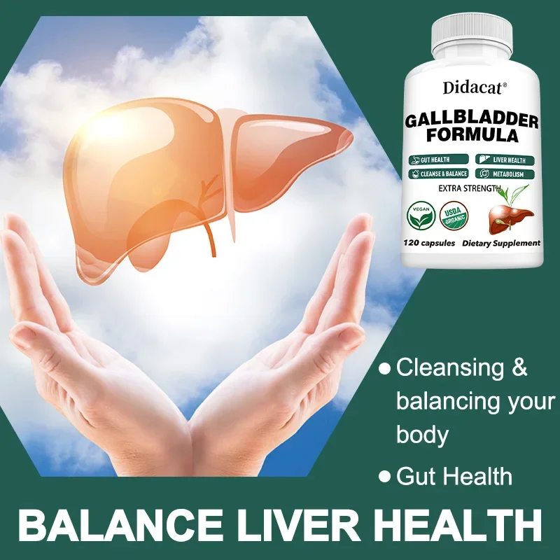 Didacat Liver Capsules-Supports Gallbladder and Gut Health, Metabolism-Liver Cleansing and Detoxification Supplement