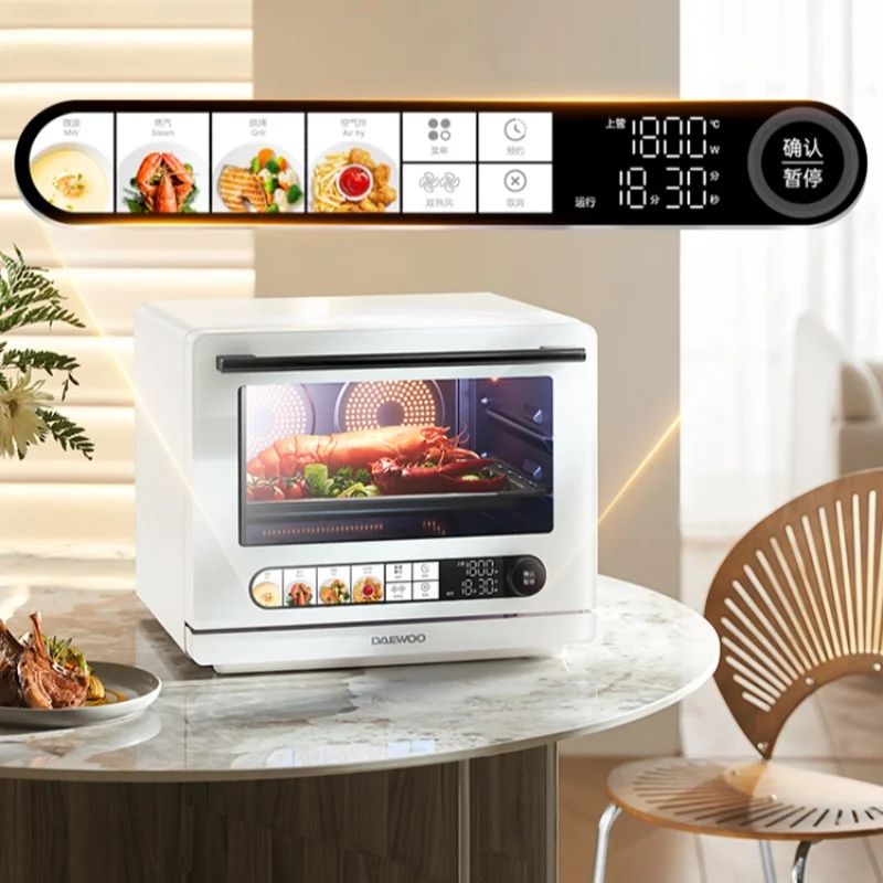 DAEWOO 26L Micro Steaming Baking and Frying Oven Machine Double Fan Electric Oven Multi Functional Steam Machine 220V