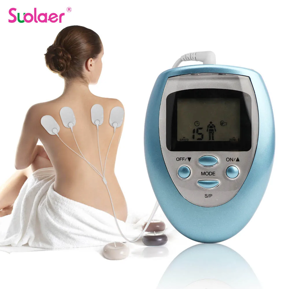 

TENS Electrical Nerve Muscle Stimulator EMS Electric Pulse Digital Physical Therapy Machine for Pain Full Body Neck Back Massage