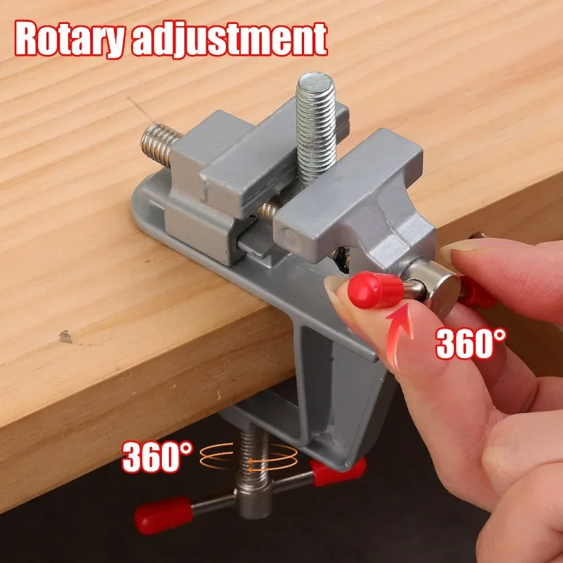 Mini Bench Vise Table Clamp Screw DIY Craft Mold Fixed Repair Tool Portable Plier Jewelry Make Electronics Small Hobby Workbench 2
