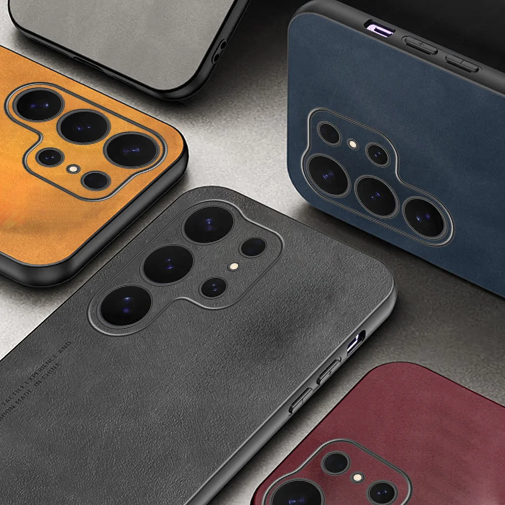 Sheepskin Leather Shockproof Case with Camera Protection