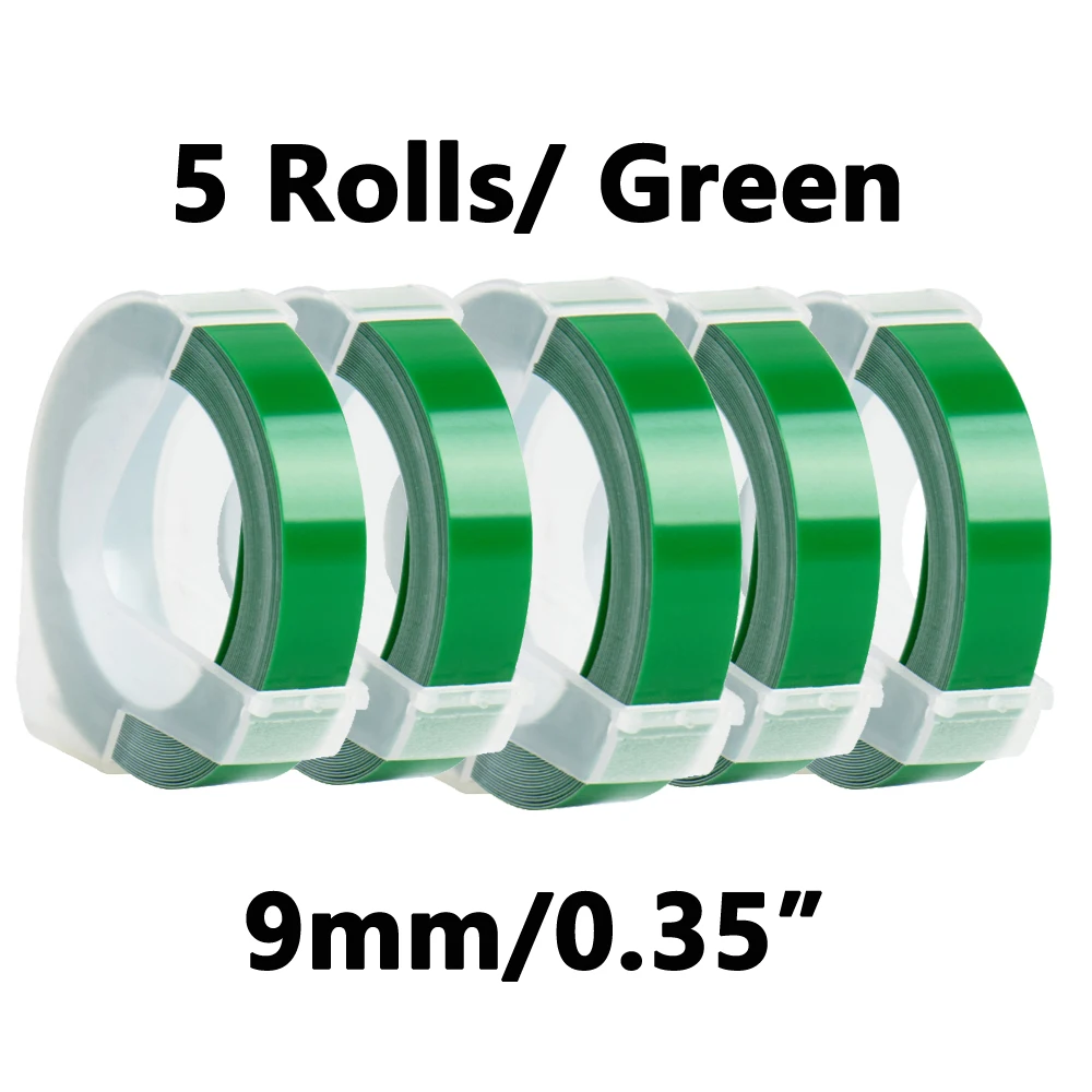 MMD 10Rolls 6mm 9mm 12mm 3D Embossing Label Tape