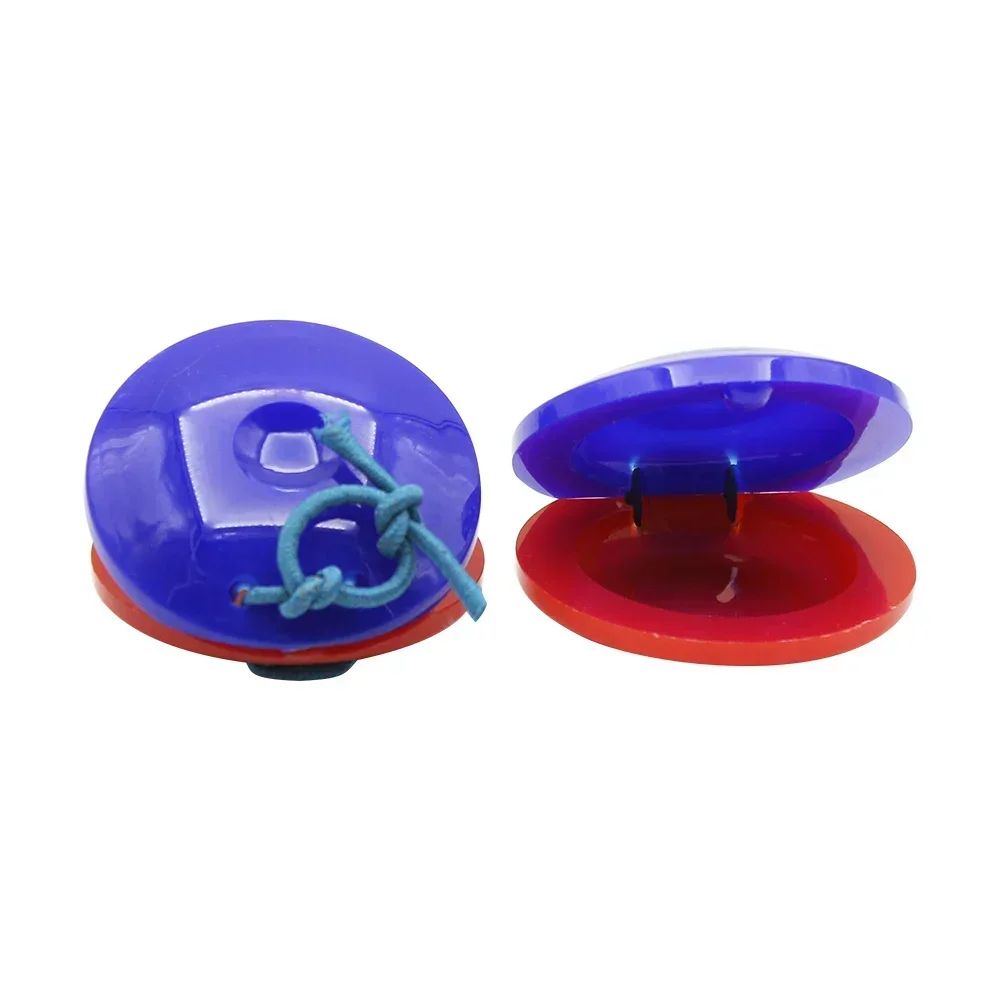 2 Pcs Plastic Finger Castanets for Toddler Children Early Musical Education Percussion Instrument Musical Toys