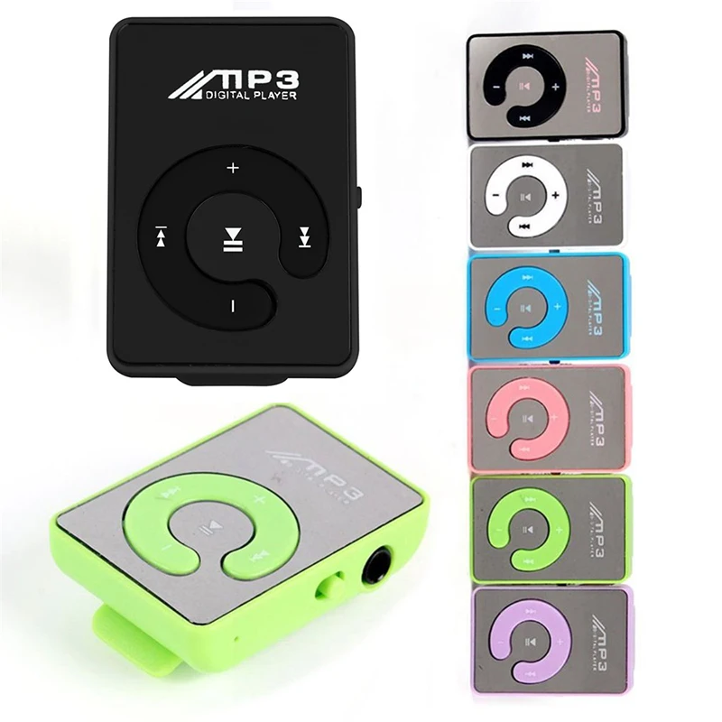 C Key Portable HiFi Mini Clip USB MP3 Player Walkman Music Support Micro TF Card Rechargeable For Student Outdoor Sport Walkman