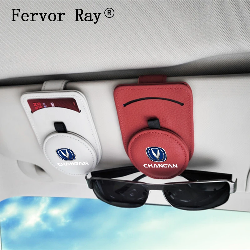 

Sun Visor Glasses Holder Fashionable Leather Glasses Clip For Changan CX70 CS55 CS35 CS95 CS15 Hunter Uni T Interior Accessories