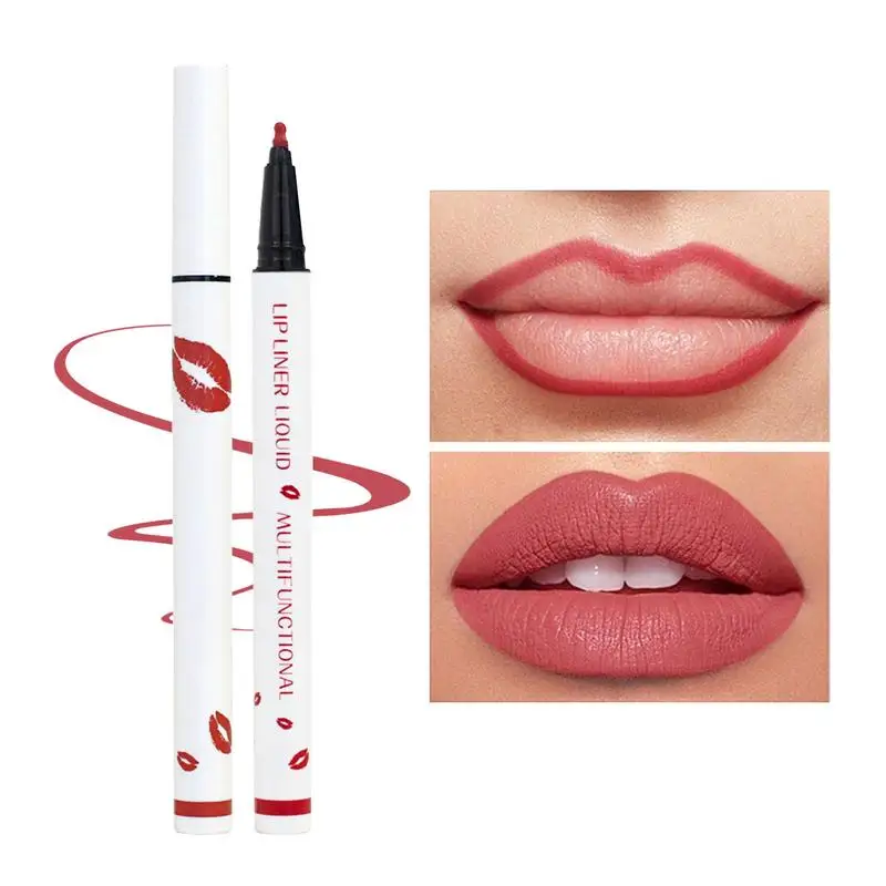 Lip Marker Stain Liquid Matte Lip Marker Pen Waterproof Long Lasting Matte Gloss Pencil Lipstick Liner for Women girls