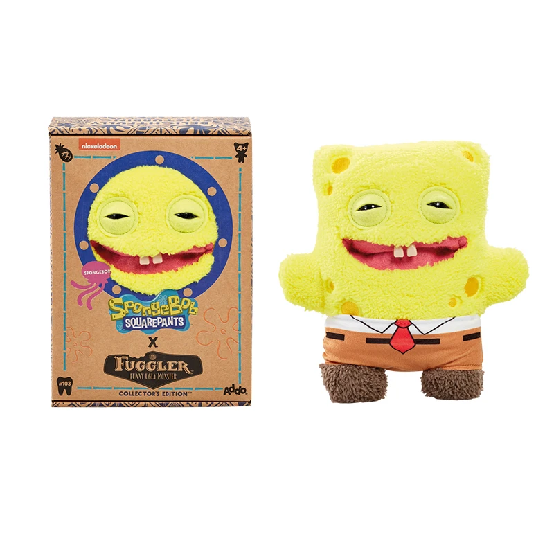 thumbnail image 1 of Peluches de Bob Esponja, Patricio Estrella, serie Fuggler, muñecos de peluche, divertidos y feos, monstruo con dientes, regalo de cumpleaños para niños, 1 of 5