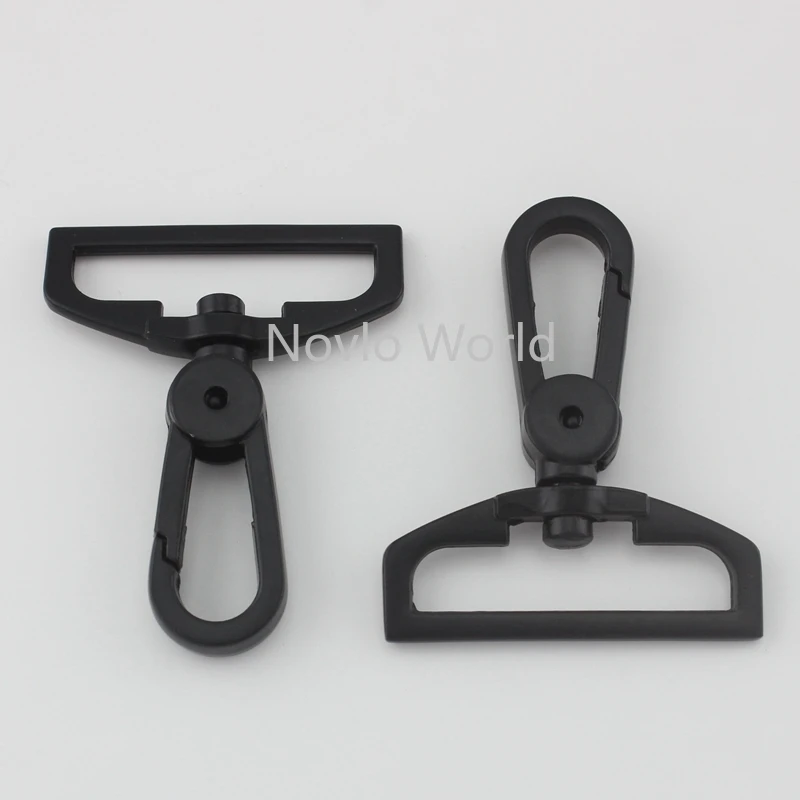 20-100pcs 매트 블랙 56X38mm 1.5 블랙 걸쇠 클립 가방 스트랩 금속 1-1/2 남자 노트북 스트랩 스위블 후크