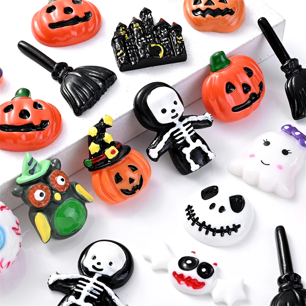 Bulk Supply Ghost Face Bat Clay Halloween Slime Charms Halloween