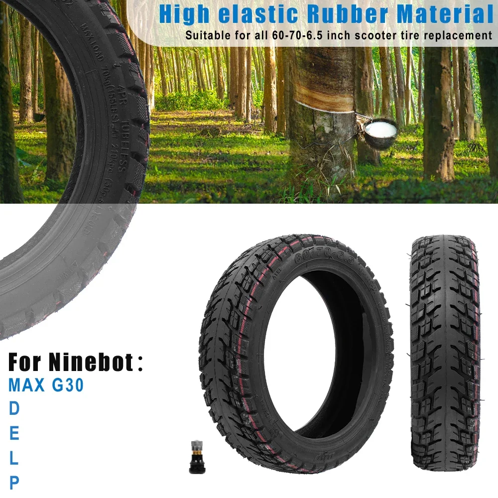 Selbstheilender schlauchloser Reifen für Ninebot Max G30/D/LP Elektroroller Off-Road 60/70-6,5 Vakuumreifen explosionsgeschützter 10-Zoll-Reifen – Detail 4