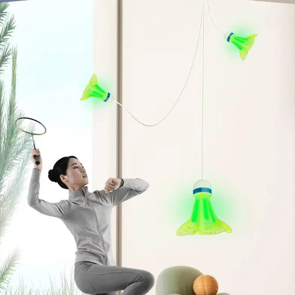 Description Picture 6 of itemBadminton Training Set Elastic Indoor Badminton Trainer Set with 3 Luminous Badminton Balls Solo Equipment for Badminton Single