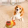 2-in-1 interactive dog toy - Yellow Duck Slow Food & Jigsaw Snack dispenser stimulates the brain anti-swallowing feeding bowl 2