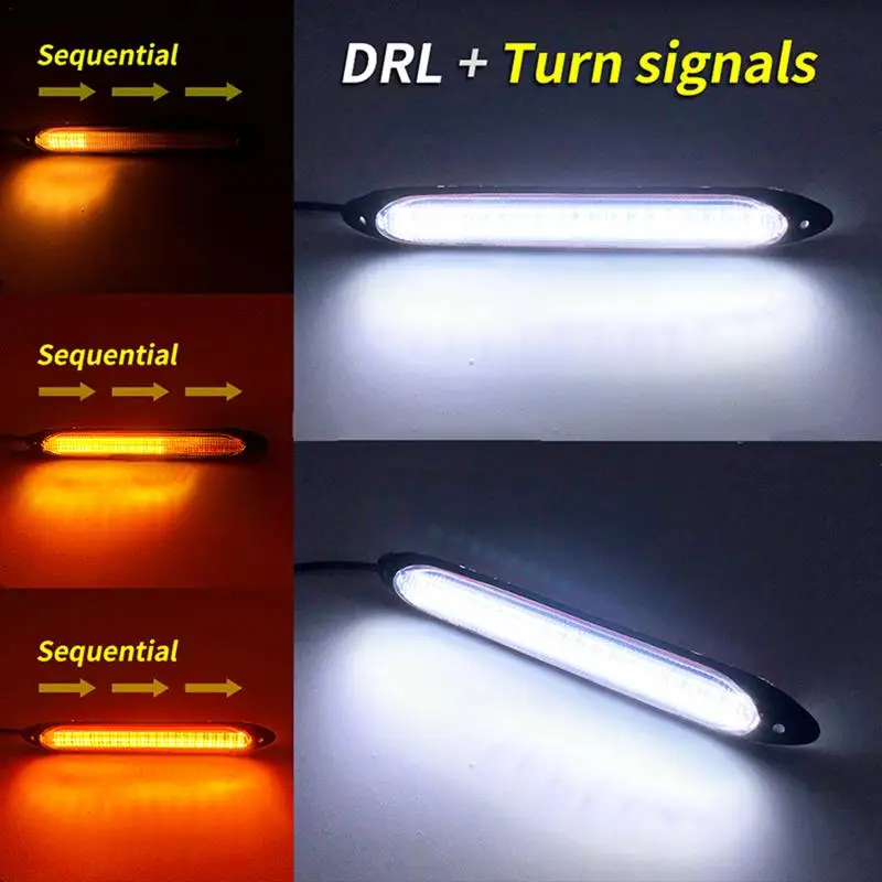 Led Light String For Auto Led Running Light Strip Car Auto 2pcs High Power Led Daytime Running ...