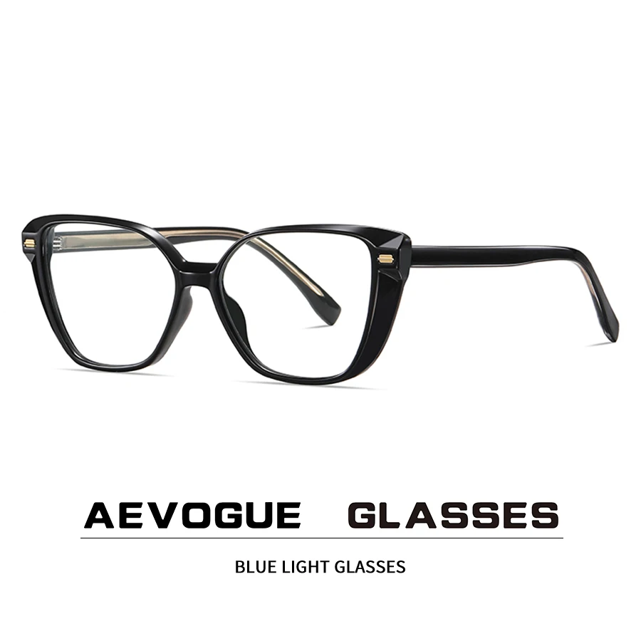 

Очки AEVOGUE AE1642 женские в стиле ретро, модные поляризационные модные компьютерные очки в многоугольной оправе «кошачий глаз», с защитой от синего излучения