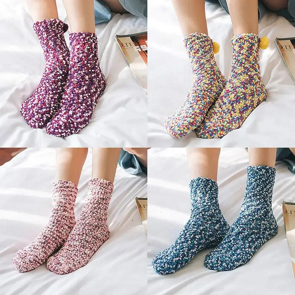 

DIY Warm Gift Cake Socks For Women Girl Fuzzy Fluffy Socks Winter Plush Slipper Socks Soft For Christmas With Gift Boxes Cu D8B8