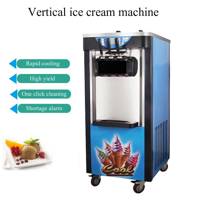 Ice Cream Machine Table Top Hard Ice Cream Yogurt Maker 1400W Automatic Benchtop Gelato Home Appliance Commercial