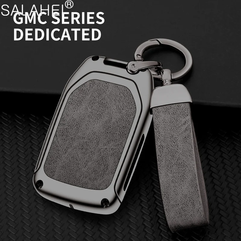 

Zinc Alloy Leather Car Remote Key Case Fit For Chevy Chevrolet Silverado LT Colorado GMC Sierra 3500HD Canyon LTZ Z71 Accessory