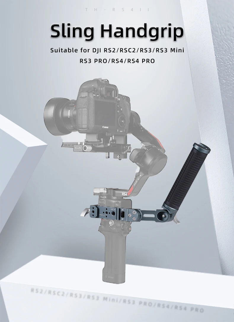 Description Picture 2 of itemGimbal Sling Handle with NATO Clamp Cold Shoe Mount for DJI RSC2 RS3 Mini RS3 PRO RS4 PRO Handheld Stabilizer Grip