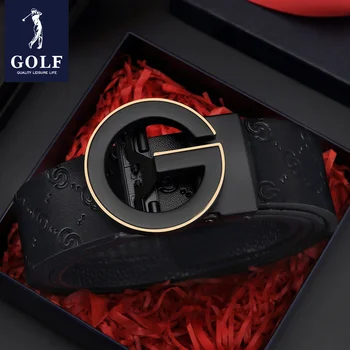 남성용 골프 정품 가죽 벨트, 자동 버클 비즈니스 벨트, 2023 하이 엔드 브랜드, 중년 청소년 패션 벨트, 트렌디 캐주얼 B