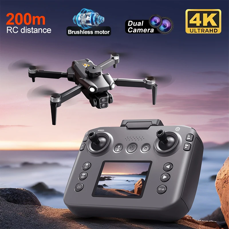 S119 FPV Drone with LCD Screen Remote Control 5G WIFI Transfer Image  Professional Dual Camera 4K Drones Brushless RC Quadcopter 1