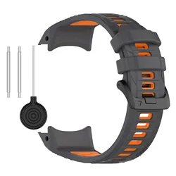 Dual - Color Silicone Watch Strap - Premium Accessory - Instinct 3 50MM (Gray Orange)