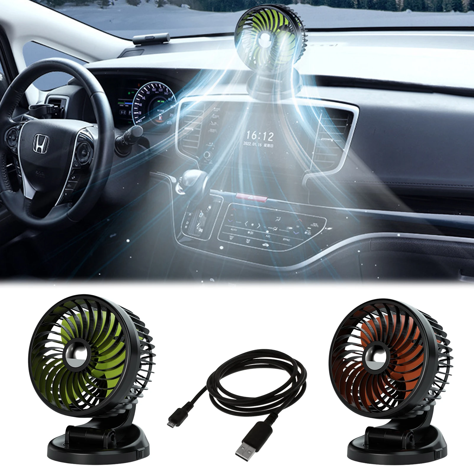 Ventilador USB para salpicadero de coche, ventilación automática para Interior de verano, accesorios de circulación 12V 24V| | - AliExpress
