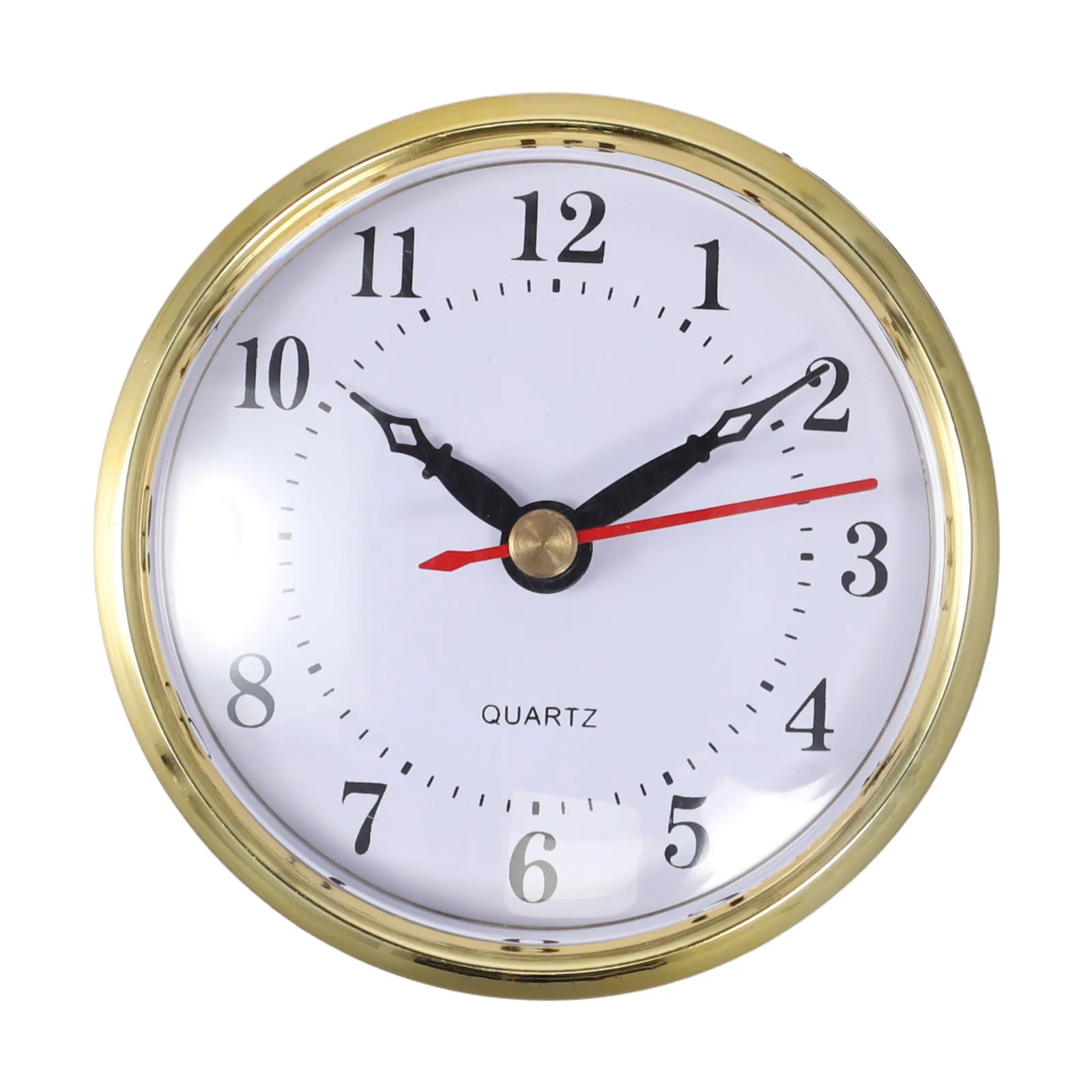 80MM Quartz Clock Insert Movement for DIY Projects with Arabic Numerals and Rubber Gasket for Crafts and Replacements