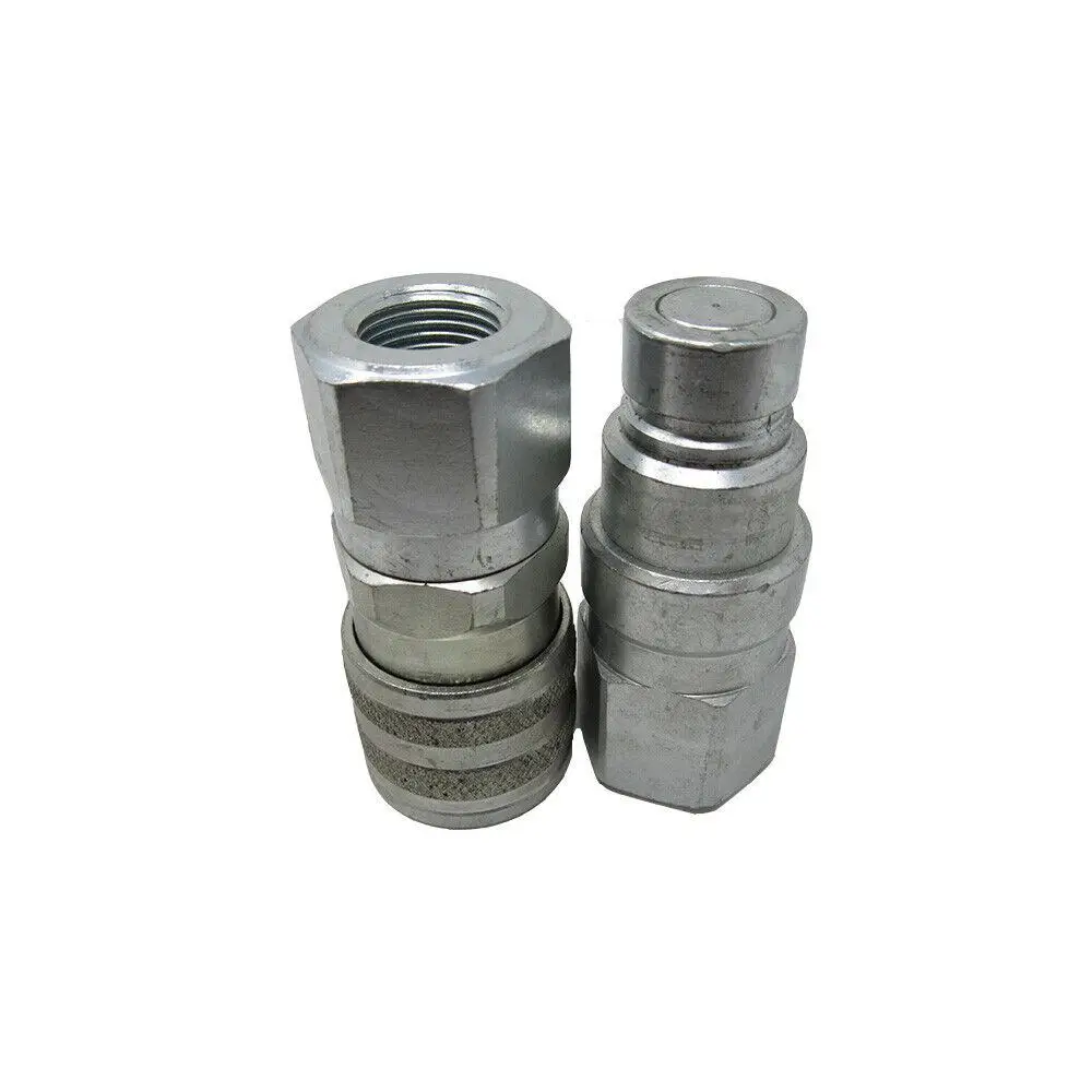 

AP01 1/2" SAE 1/2" Body Flat Face Quick Connect Hydraulic Coupler Coupling For Bobcat John Deere 4640 325 FEM5028FO 801304035