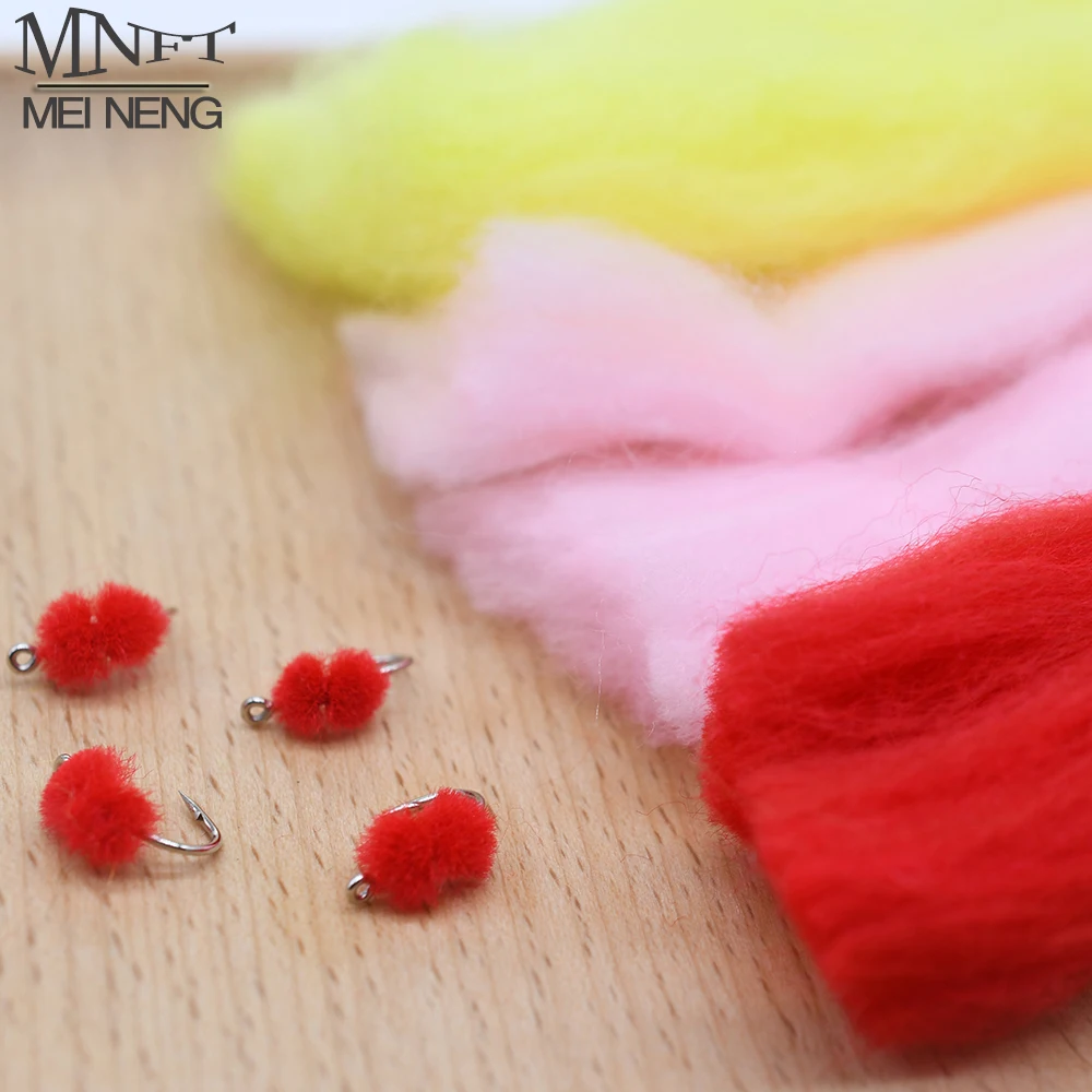 MNFT 2Packs Glo Bug Yarn Fly Tying Yarn for Making Egg Flies Multiple  Colours,Fly Tying Materials