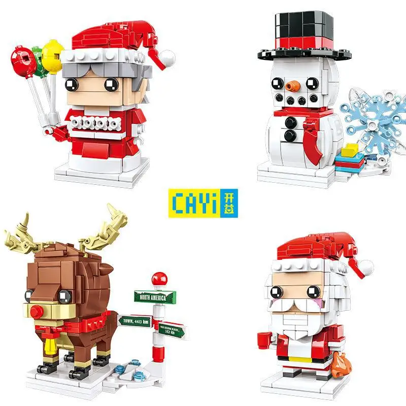 

Children's educational toys Christmas Gifts for Kids Building Blocks Santa Claus/ Moose/ Snowman/ Grandma Claus Christmas Eve