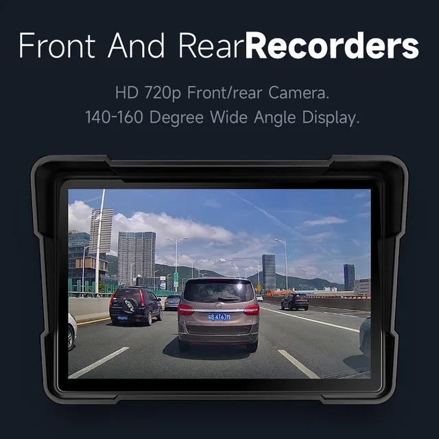 Jiuyin 5Inch Motorcycle Navigation Gps Hd Dual Video Recording Smart Wireless Apple Carplay Android Ipx7 Waterproof - Image 5