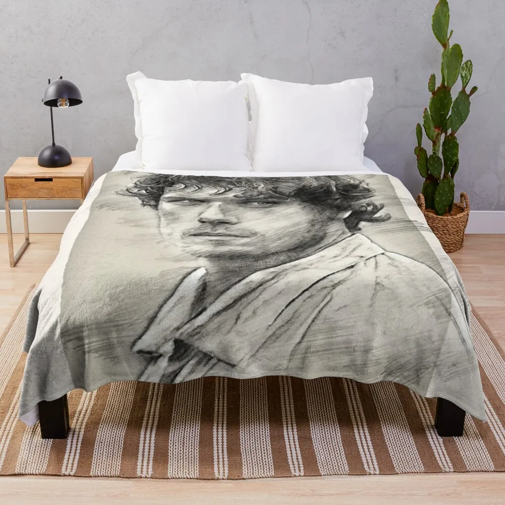 

Sam Heughan - Jamie Fraser Throw Blanket Soft Bed Blankets Shaggy Blanket Softest Blanket