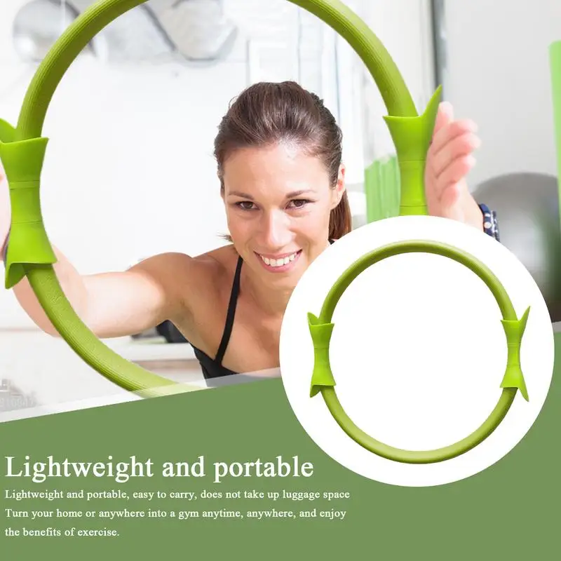 Pilates Ring For Women Lightweight Fitness Ring 14.96 Inches Resistance Pilates Hoop Double Grip Exercise Equipment Toning Yoga