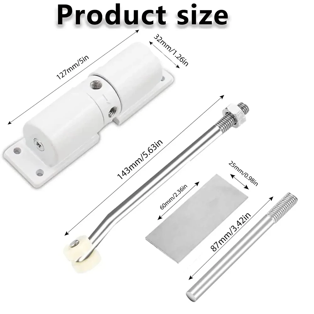 Automatic Adjustable Closer Surface Mounted Automatic Heavy Duty Safety Spring Closer for Interior Exterior Door Door Closer