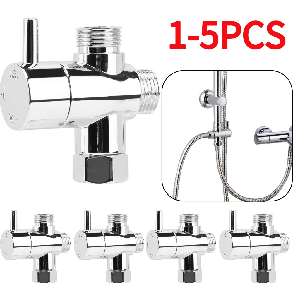 

Head faucet Bathroom Accessories 3 Way Shower Head Diverter Valve G1/2 Three Function Switch Adapter Connector