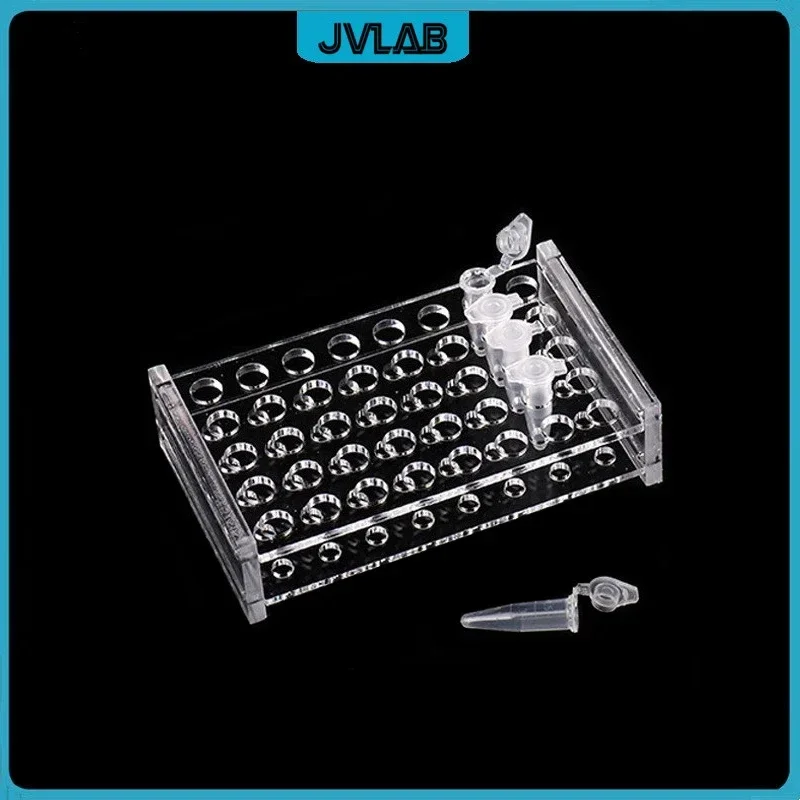 Plexiglass Rack For PCR Tube 0.2 0.5 ml Plexiglass Stand Up To 40 Tubes Transparent Centrifuge Tube Holder Diameter 4mm 6mm /1PK