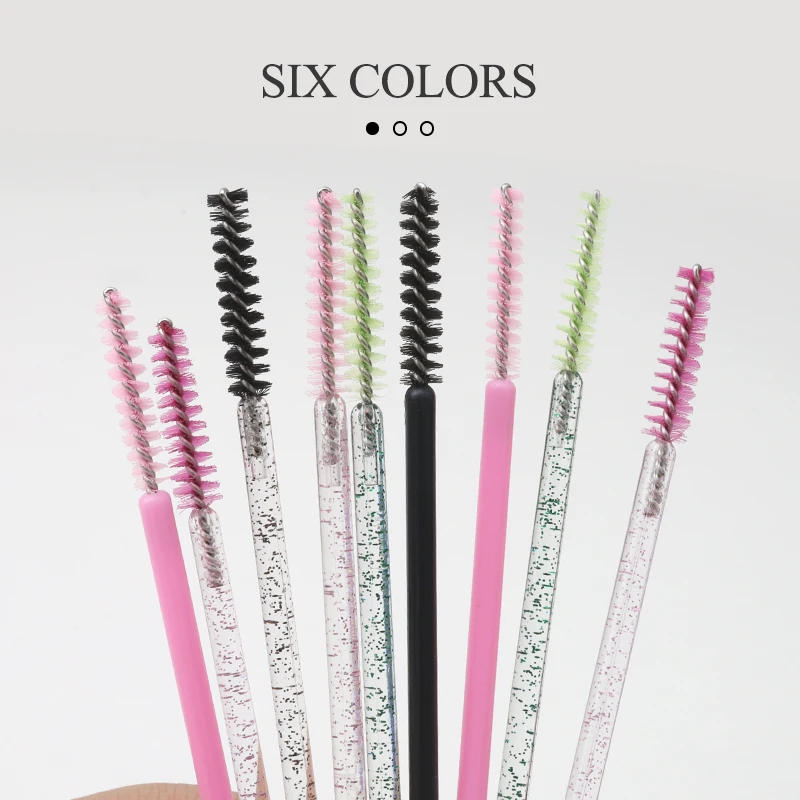 NATUHANA 50/100pcs 일회용 마스카라 완드 속눈썹 스풀리 브러쉬 마이크로 래쉬 연장 도구 메이크업 뷰티 화장품 용품