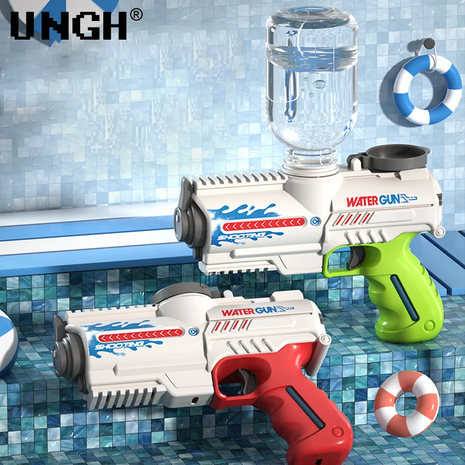 UNGH Summer Electric Automatic Water Gun High-pressure Outdoor Beach Large-capacity Swimming Pool Toy for Children Boy Gift 2