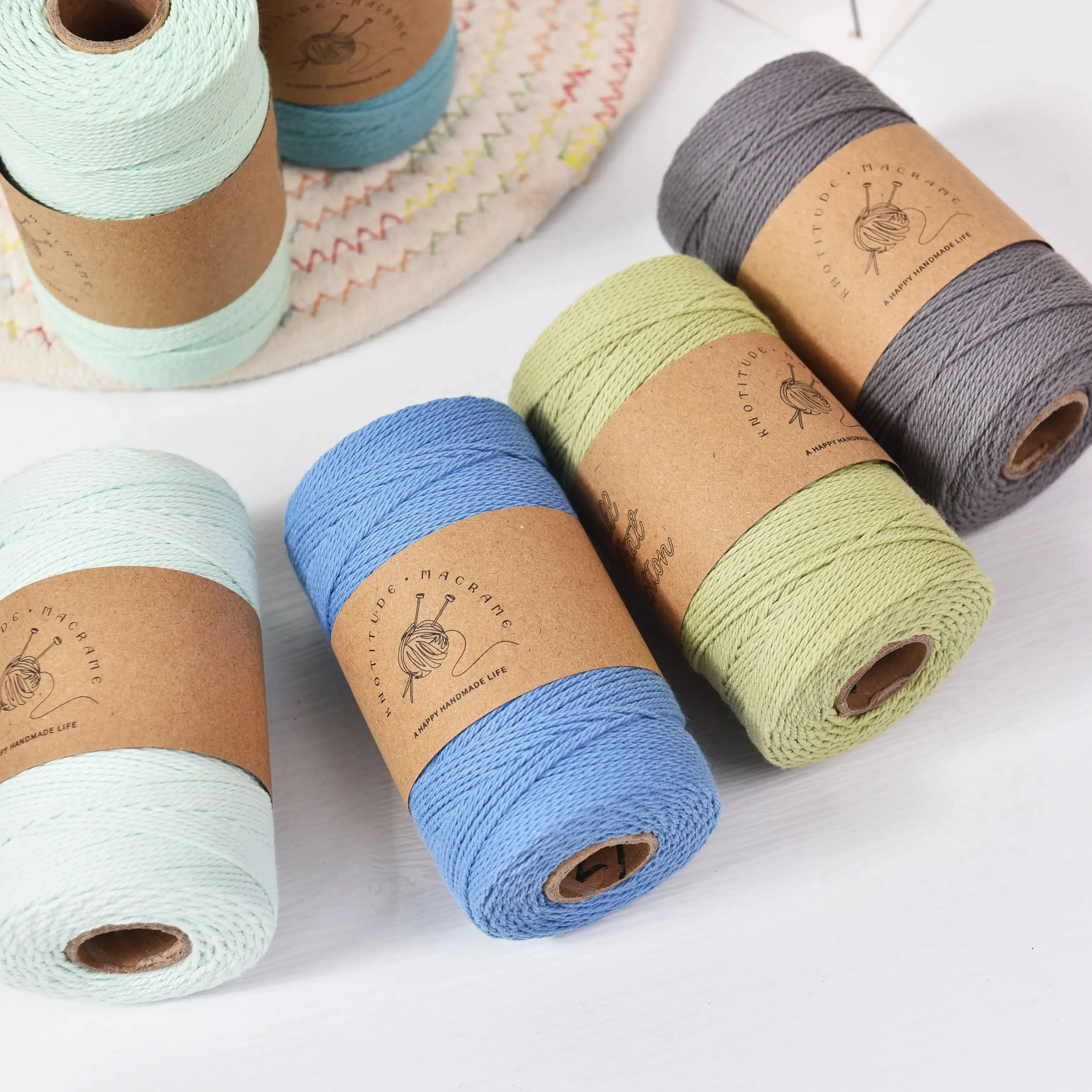1mm pure cotton twist cord   200meters 4
