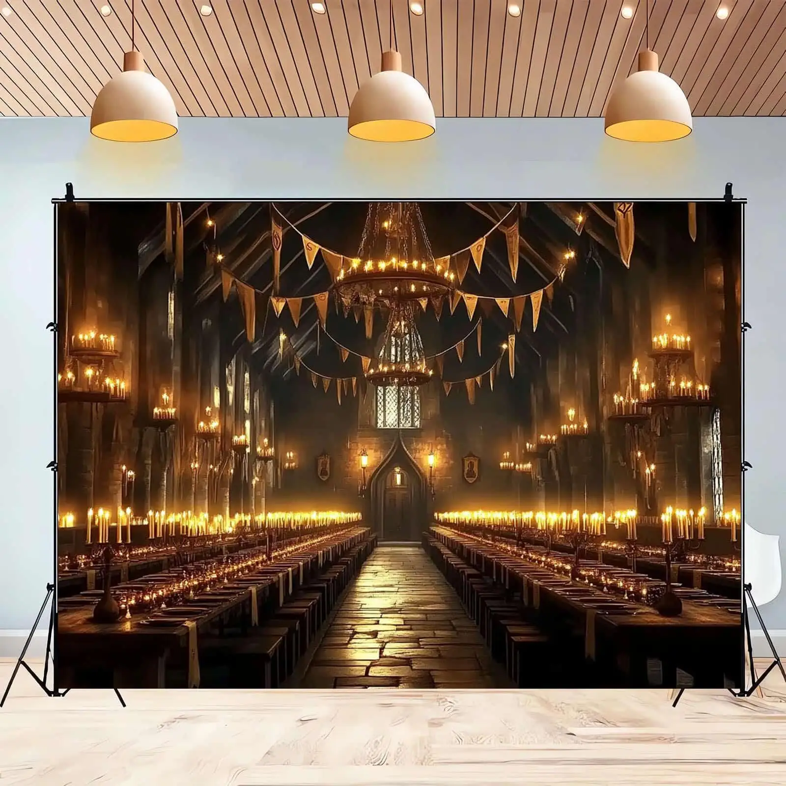 Magic School Hall Fotografie-Hintergrund – perfekt für Geburtstage, Hochzeiten und Fotodekorationen – Detail 6