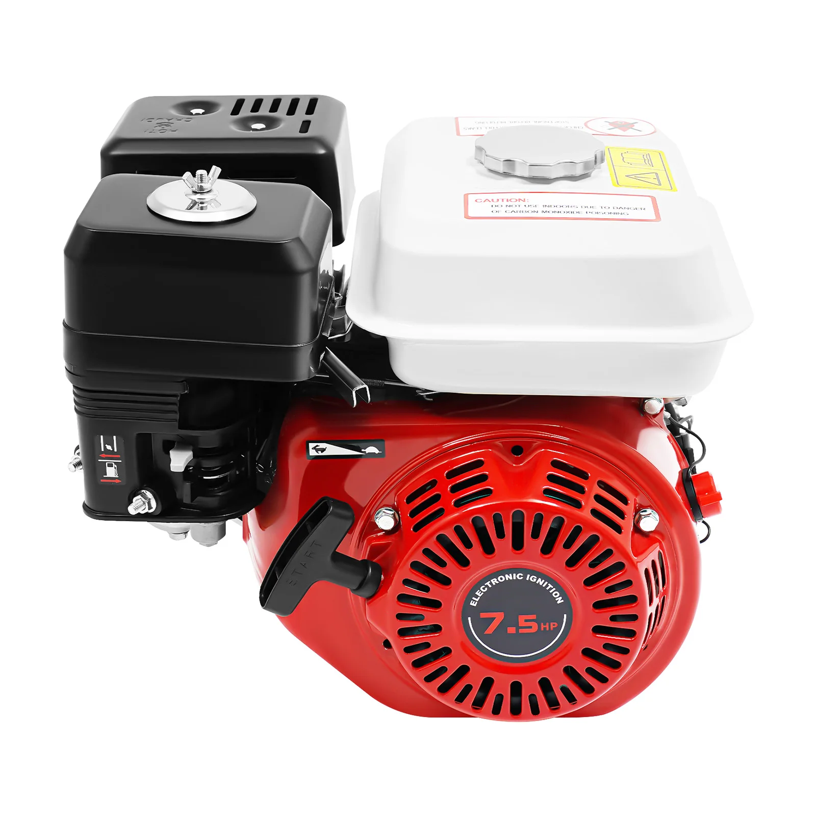 212cc 4-Takt 3000W 7,5 PS Roter Benzinmotor 20mm Kurbelwelle Luftkühlsystem für Go-Karts, Hochdruckreiniger, Holzspalter – Detail 1