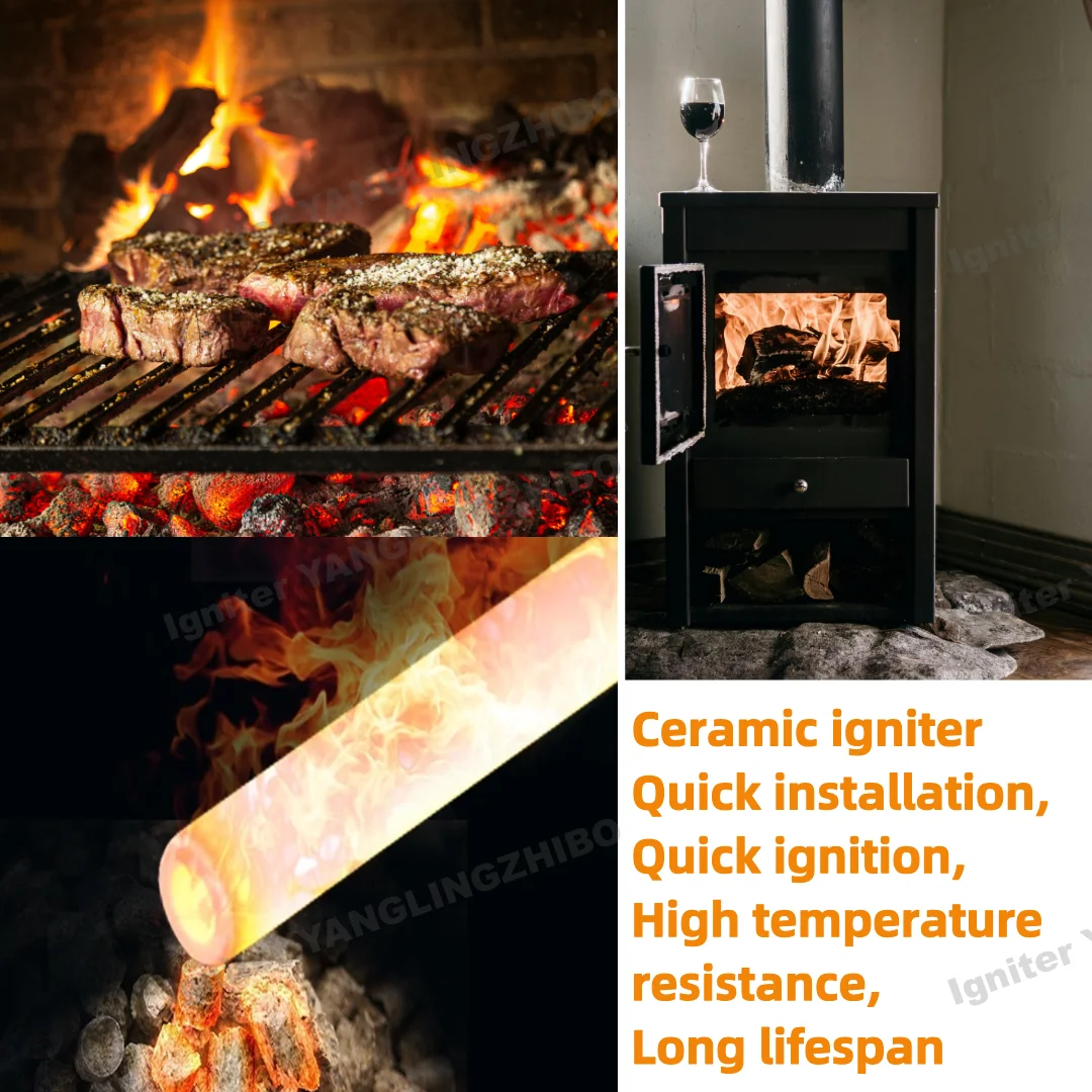 G3/8 Ceramic pellet igniter 220v 300w Kitchen accessories Quick ignition high temperature resistant long-lasting ignition rod wood pellet stove part,grill ignition system,ignition electrode