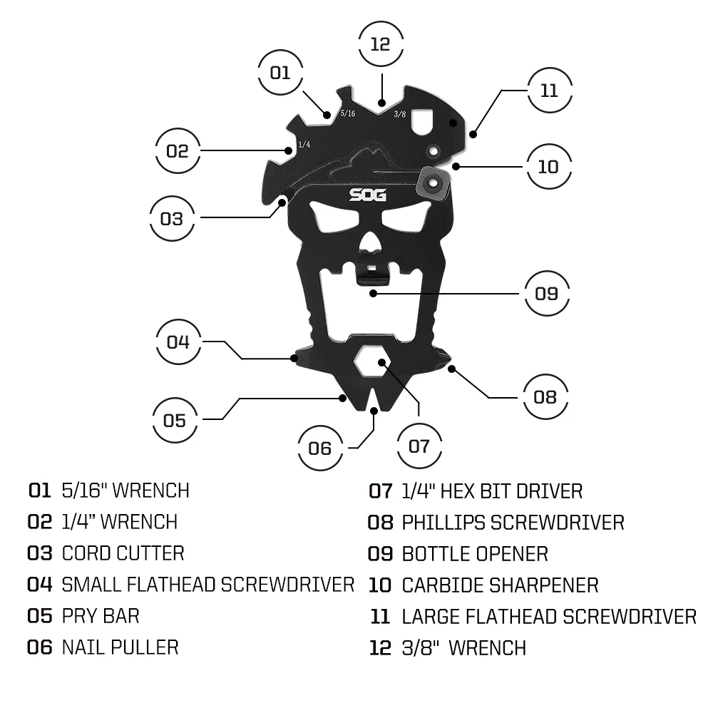 SOG MacV Mini Multi-Tool Keychain for Outdoor Camping and Survival